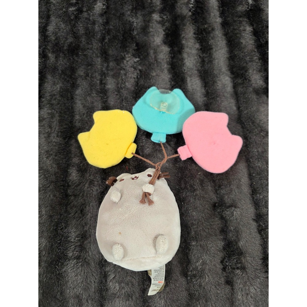 Gund Pusheen the Cat Floating Balloons Plush 4060106 Gray Pink Yellow Teal 2017